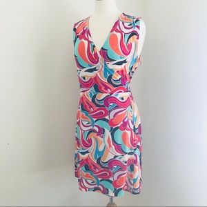 Banana Republic Colorful swirl wrap dress